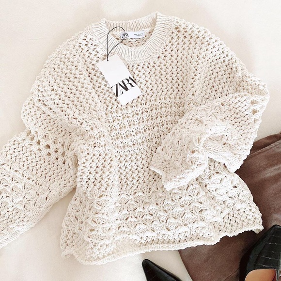 NWT Zara Knit Textured sweater - Picture 8 of 10
